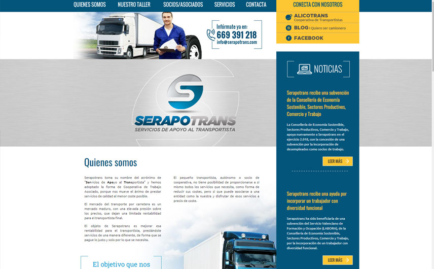 Nace Serapotrans Coop. Valenciana. Una forma diferente de estar en el mundo del transporte.